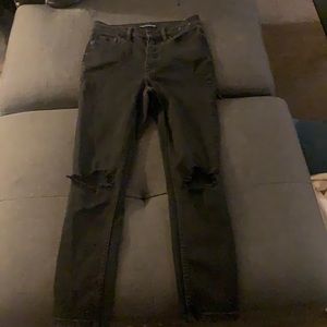 Black high waisted jeans